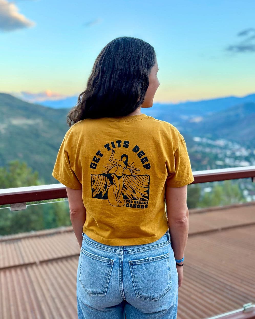 Image of Tits Deep Crop Tee
