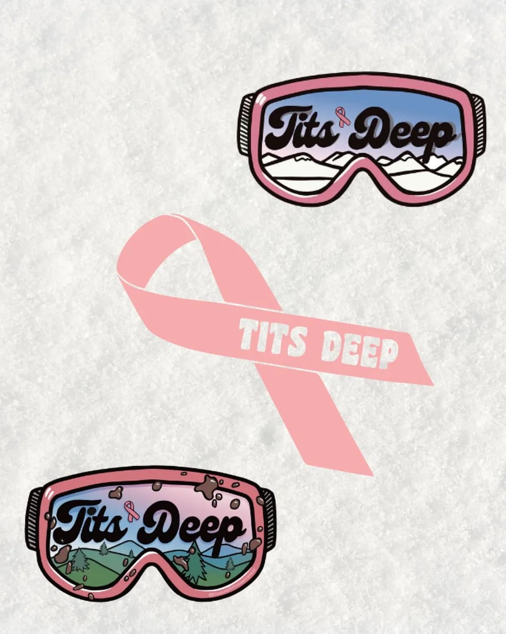 Image of Tits Deep Sticker Bundle