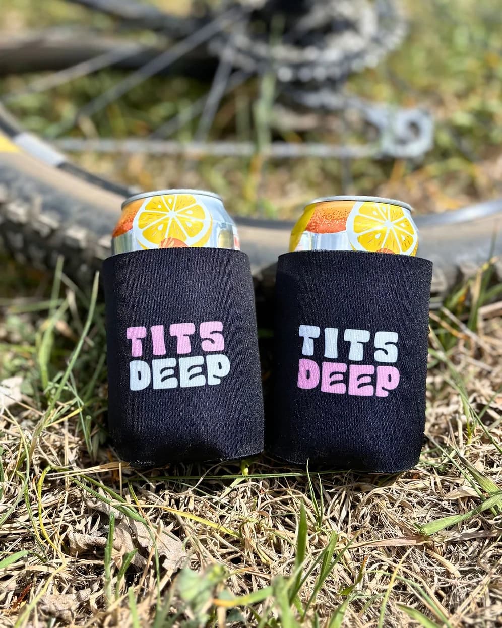 Image of Tits Deep Koozie